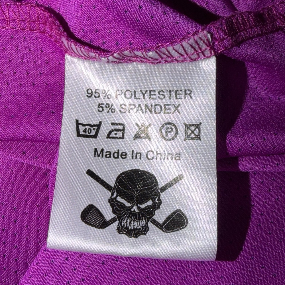 Purple Camo Polo Shirt with Skull Logo - Men - Picture 7 of 7